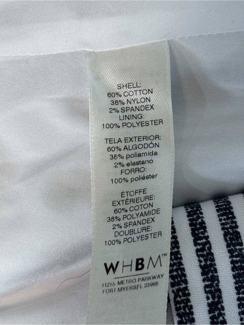 NWOT WHBM Pinstripe Fitted Blazer W/ Matching Shorts Black/ White Size 6 - Picture 14 of 16